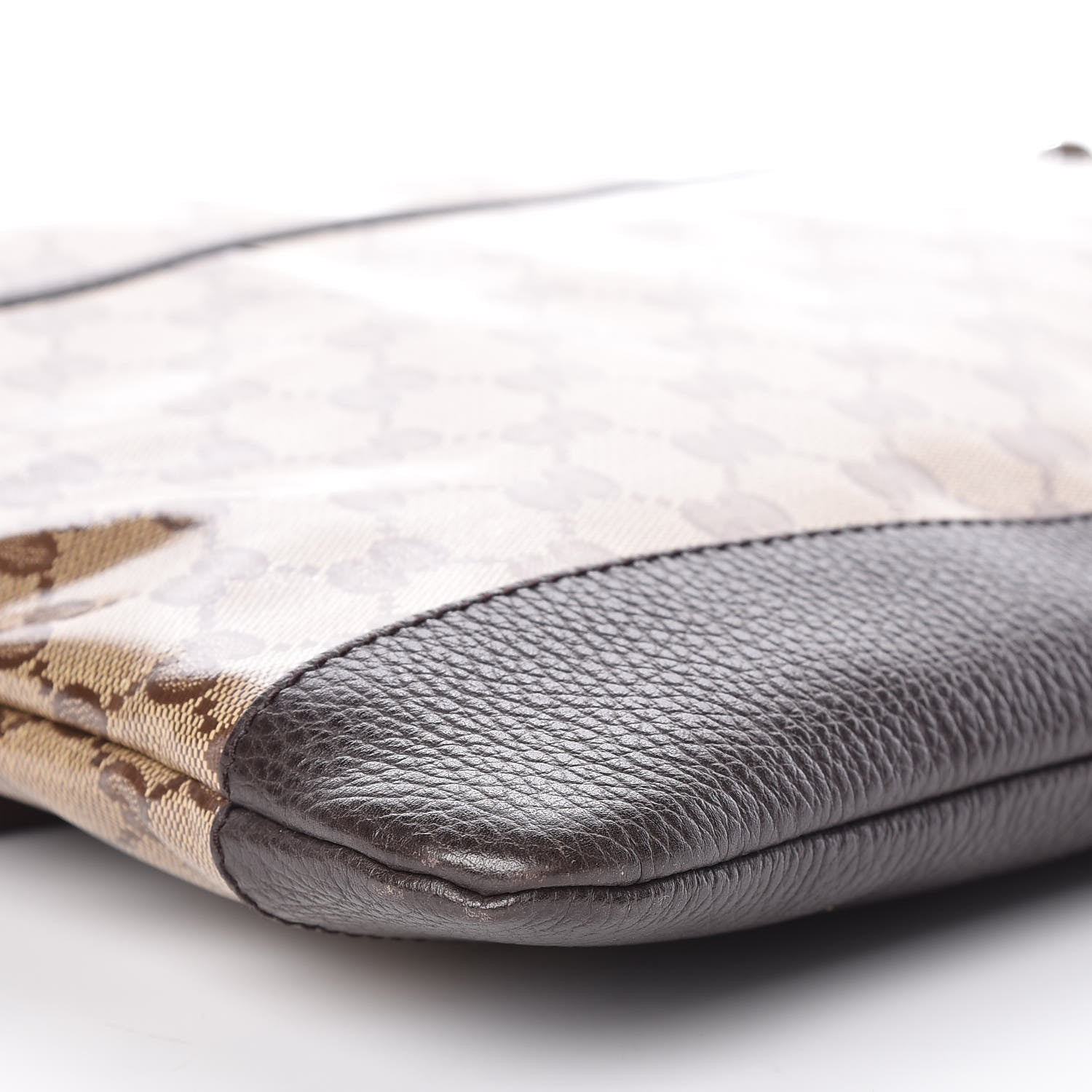 Gucci Crystal Monogram Large Flat Messenger Bag Dark Brown 8 of 9