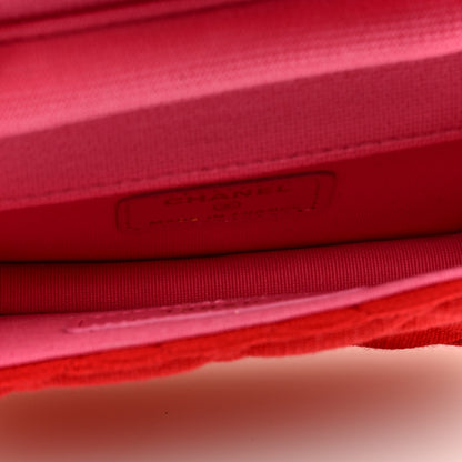 Chanel Jersey Quilted Micro Mini Flap Red 5 of 10