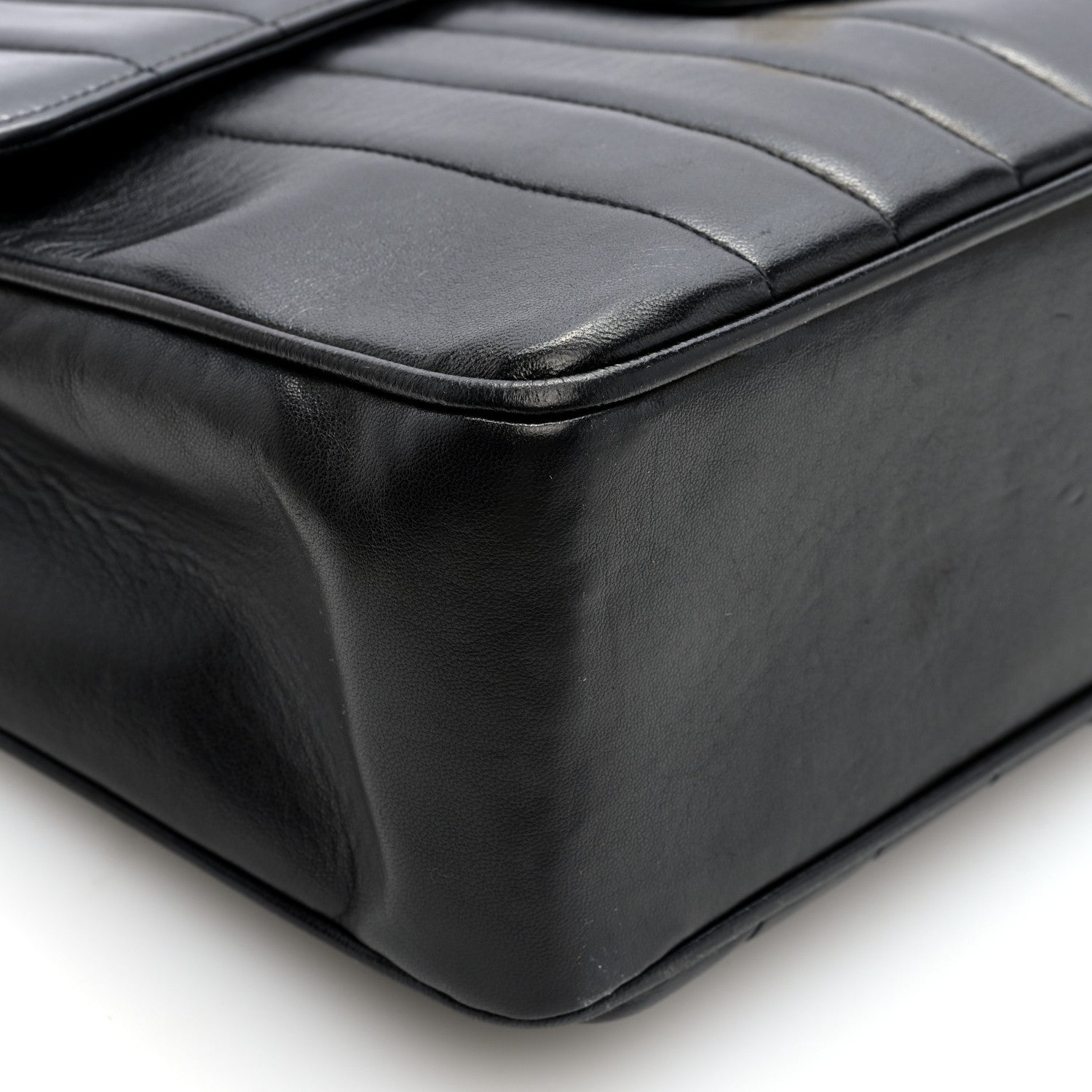 Chanel Lambskin Vertical Quilt Jumbo Single Flap Black 9 of 10