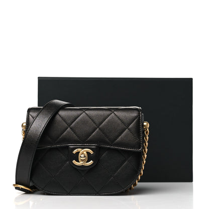 Chanel Calfskin Quilted Moon Messenger Black 11 of 11