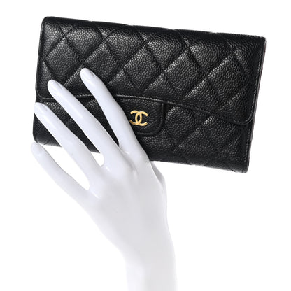 Chanel Caviar Quilted Large Flap Wallet Black 2 of 10