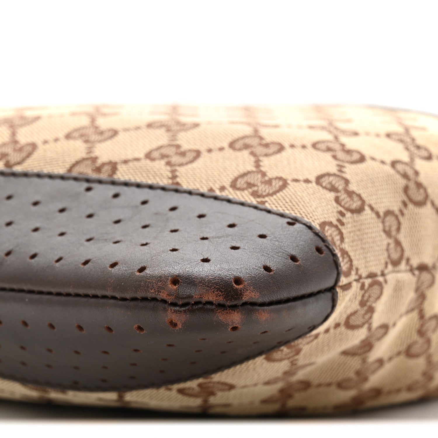 Gucci Monogram Calfskin Perforated Medium Flat Messenger Bag Dark Brown 10 of 13