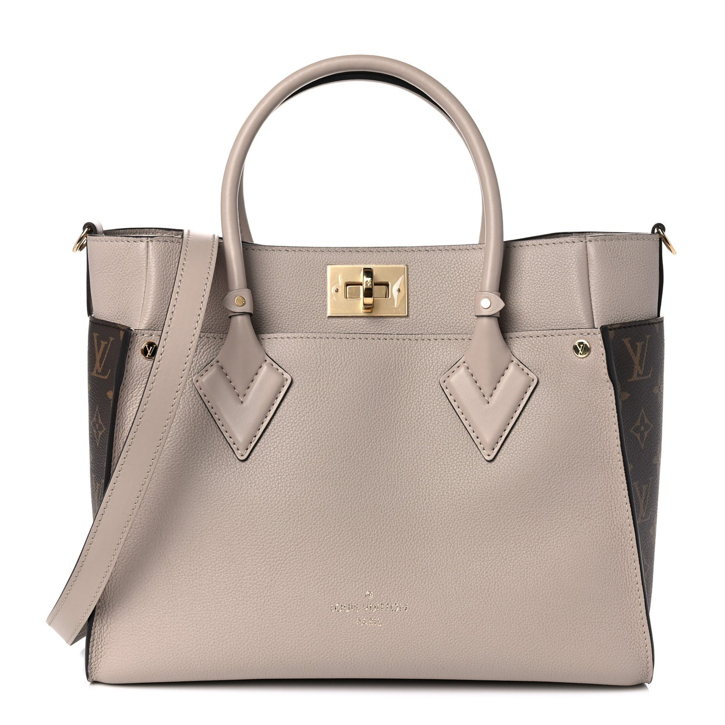 Calfskin Monogram On My Side Greige