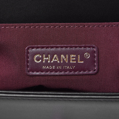 Chanel Caviar Suede Calfskin Chevron Medium Boy Flap Black 6 of 8