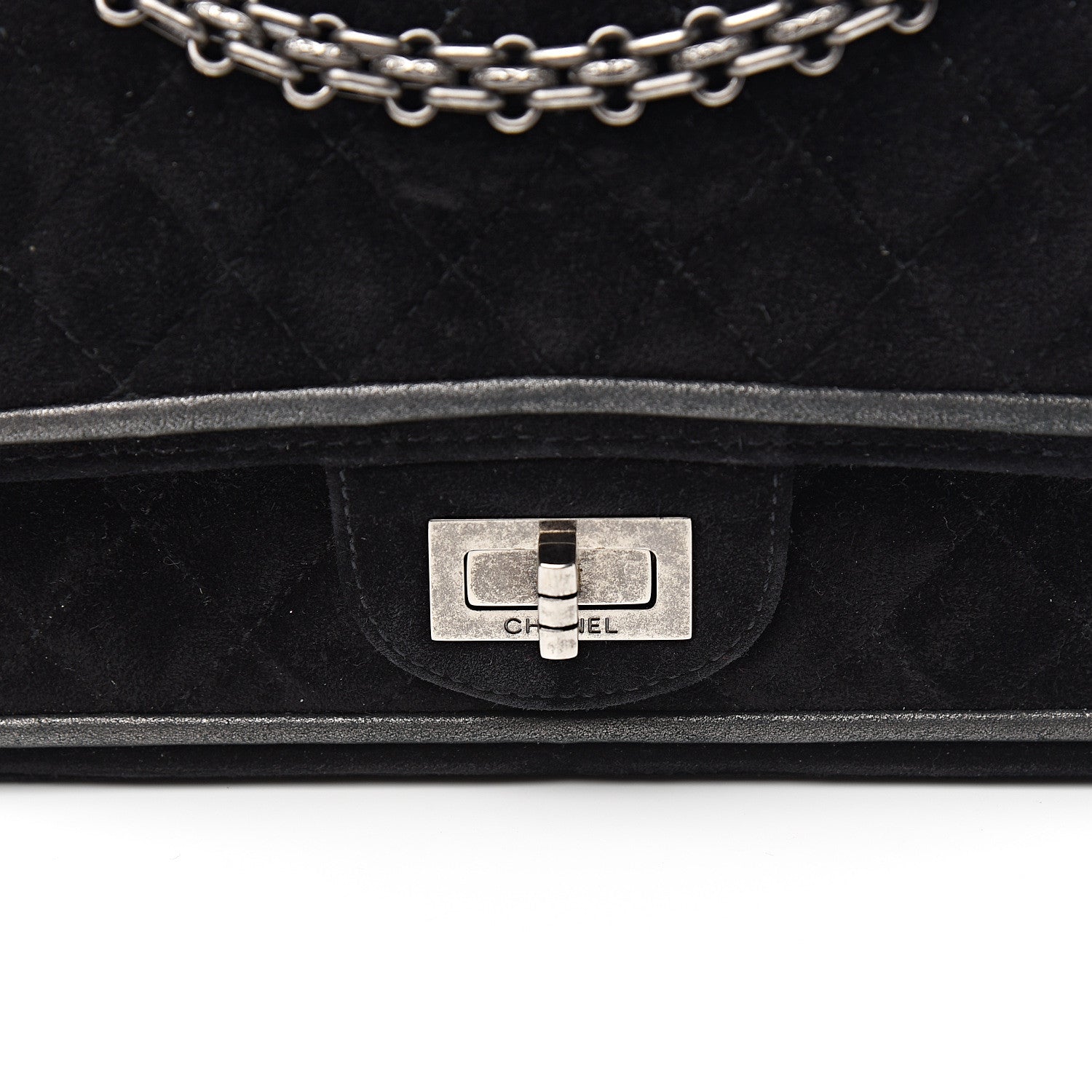 Chanel Suede Quilted 2.55 Reissue 224 Flap Black 11 of 11
