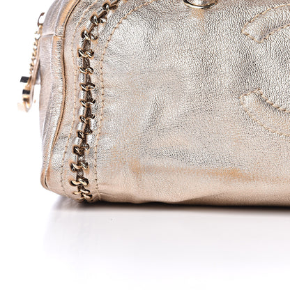 Chanel Metallic Goatskin Medium Luxe Ligne Bowler Gold 8 of 15