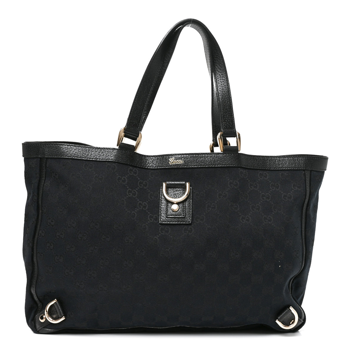 Gucci Monogram Large Abbey Tote Black 1 of 10