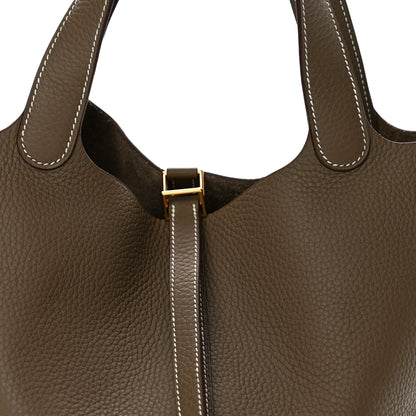 Hermes Taurillon Clemence Picotin Lock 22 MM Etoupe 7 of 9