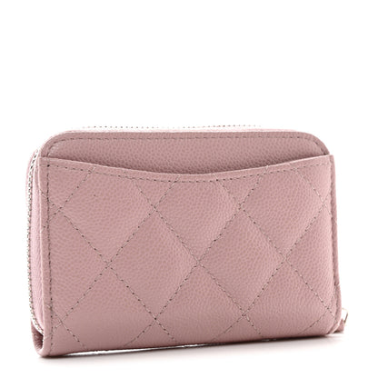 Chanel Caviar Quilted Zip Coin Purse Light Pink 3 of 7
