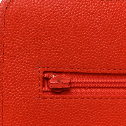 Chanel Caviar Quilted Wallet on Chain WOC Orange 11 of 12