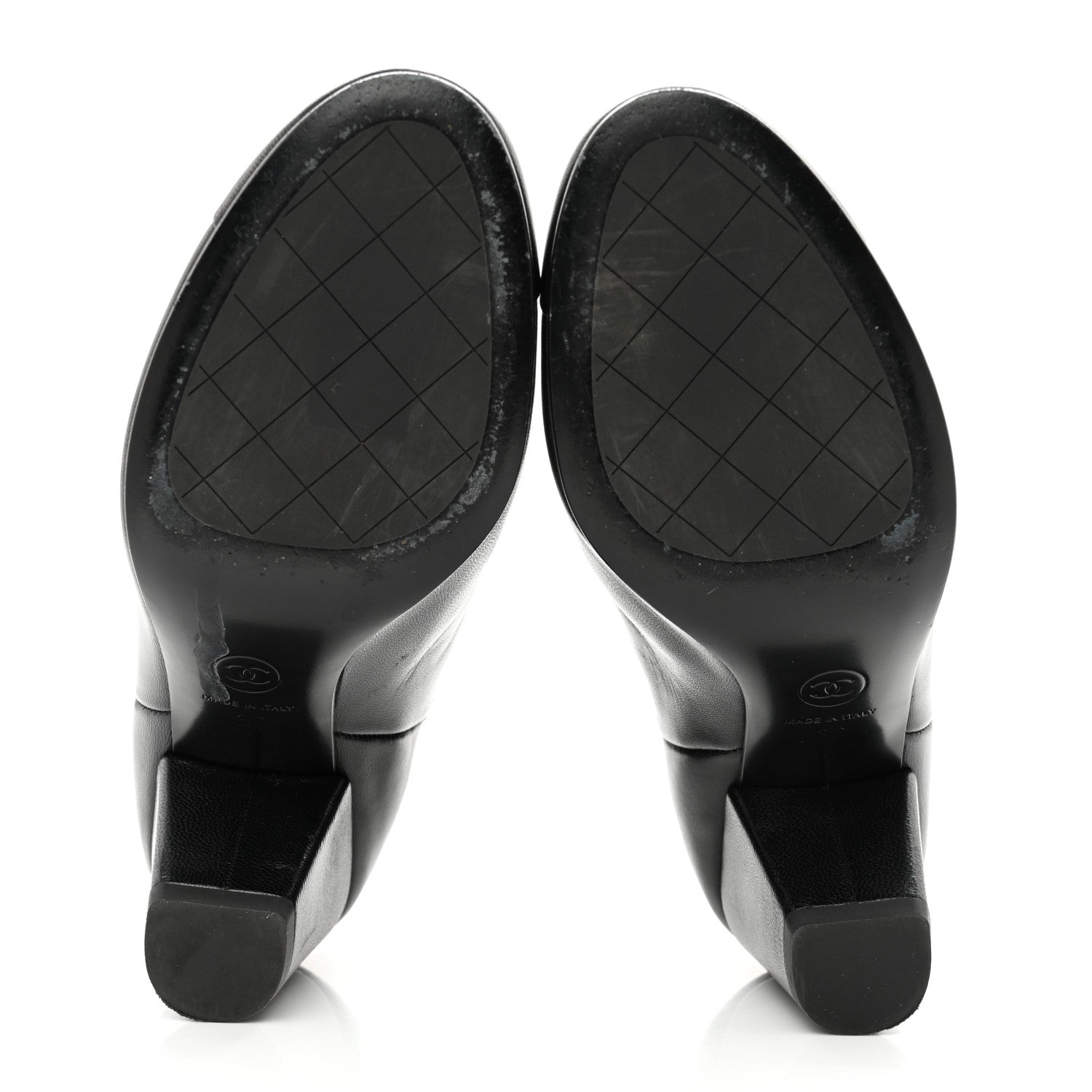 Chanel Lambskin Cap Toe CC Short Ankle Boots 36 Black 6 of 12