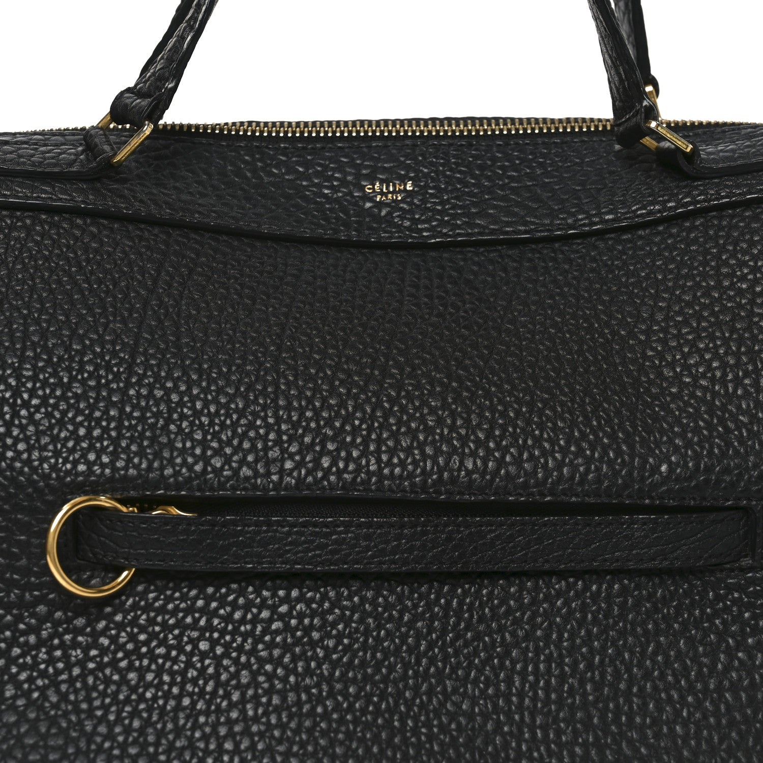 Celine Bullhide Calfskin Medium Ring Bag Black 12 of 18