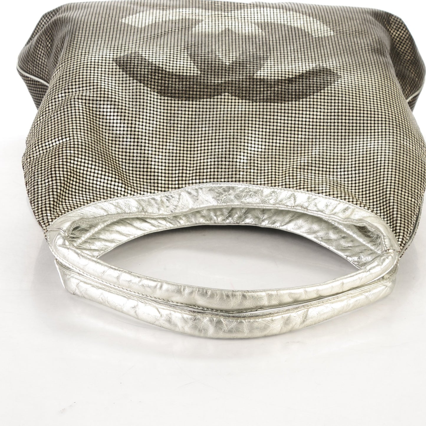 Metallic Perforated Lambskin Hollywood Hobo Silver