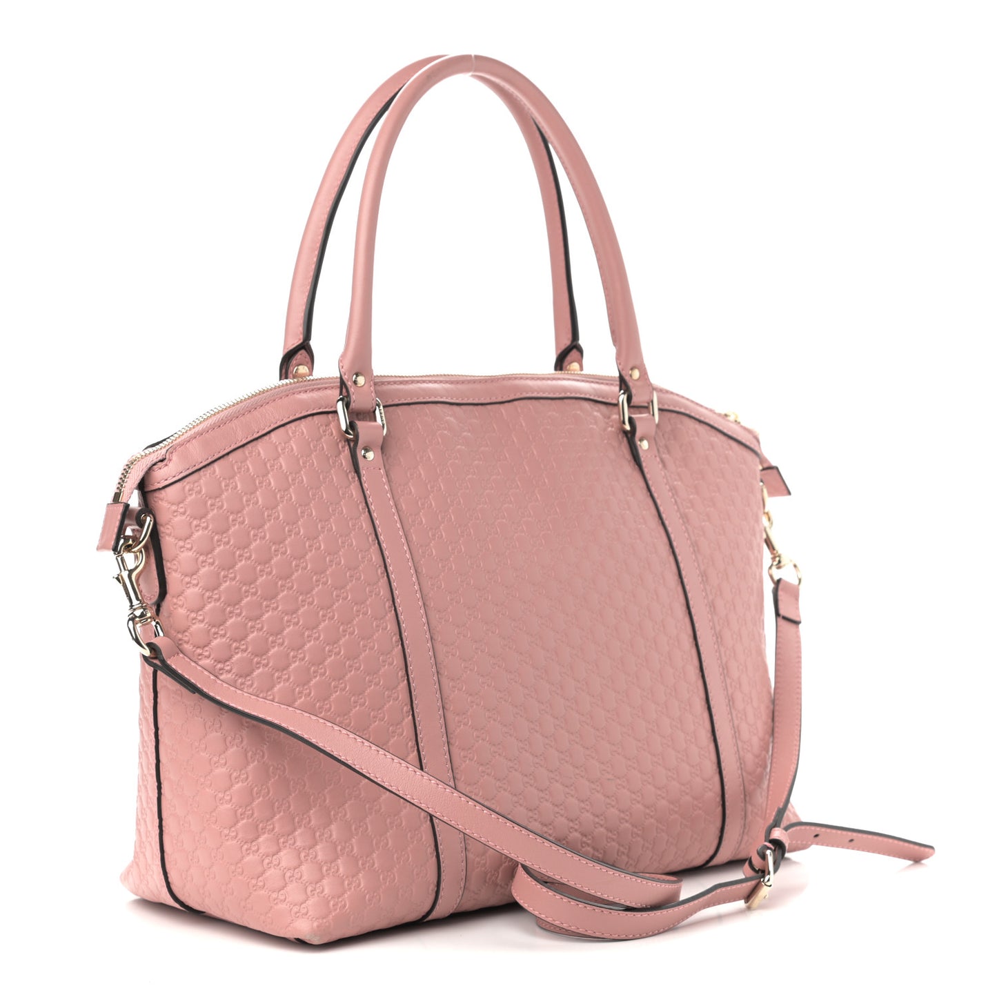 Soft Microguccissima Large Dome Satchel Soft Pink