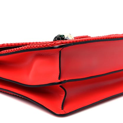 Bulgari Calfskin Plisse Serpenti Forever Crossbody Bag Red 11 of 12
