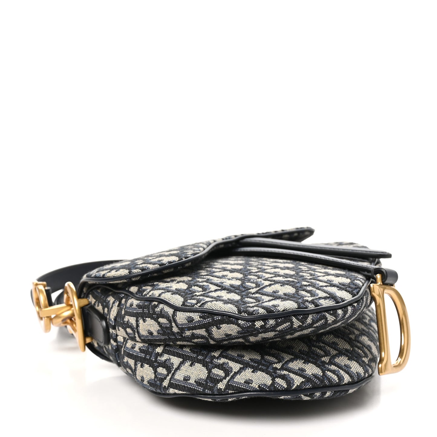 Oblique Saddle Bag With Strap Blue