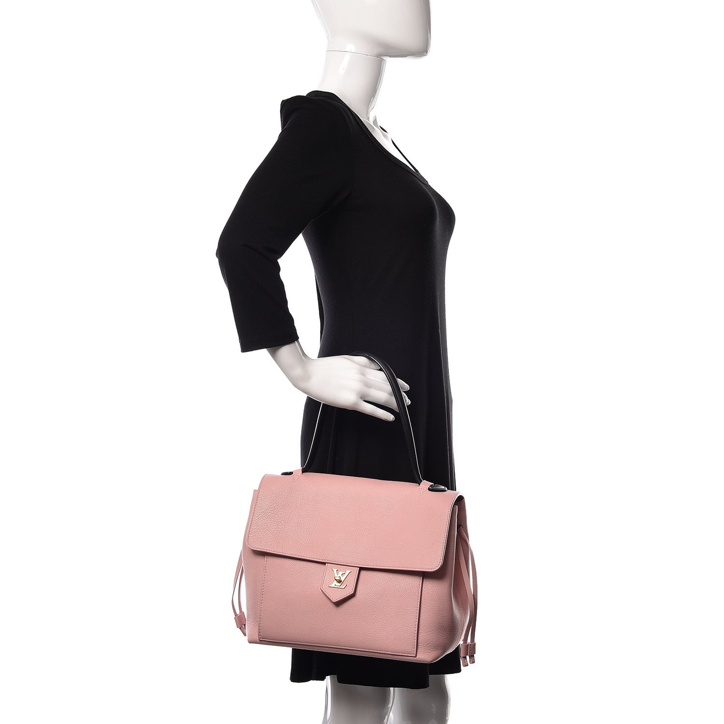 Calfskin Lockme PM Rose Ballerine