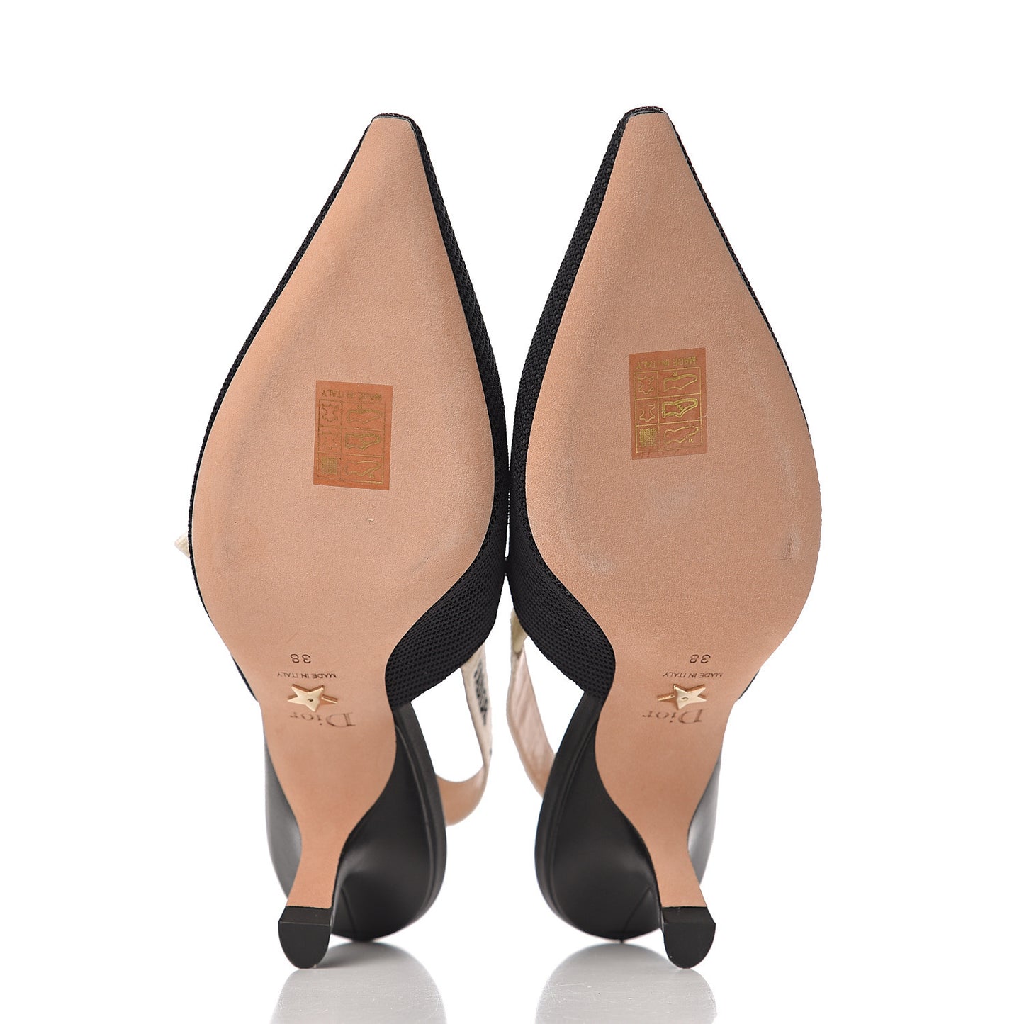 Technical Canvas Ribbon J Adior Slingback 65mm Pumps 38 Black