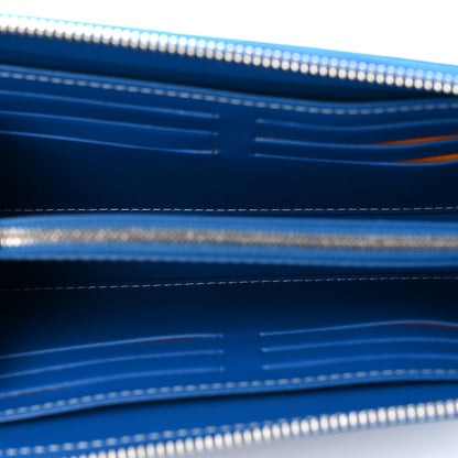 Goyard Goyardine Matignon Zip Around GM Wallet Blue 5 of 7