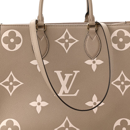 Louis Vuitton Empreinte Monogram Giant Onthego MM Tourterelle Creme 7 of 10