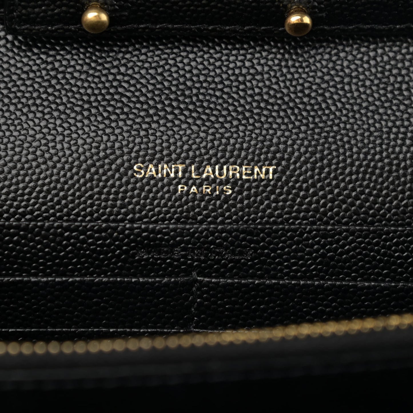 Grain De Poudre Mixed Matelasse Triquilt Monogram Chain Wallet Black