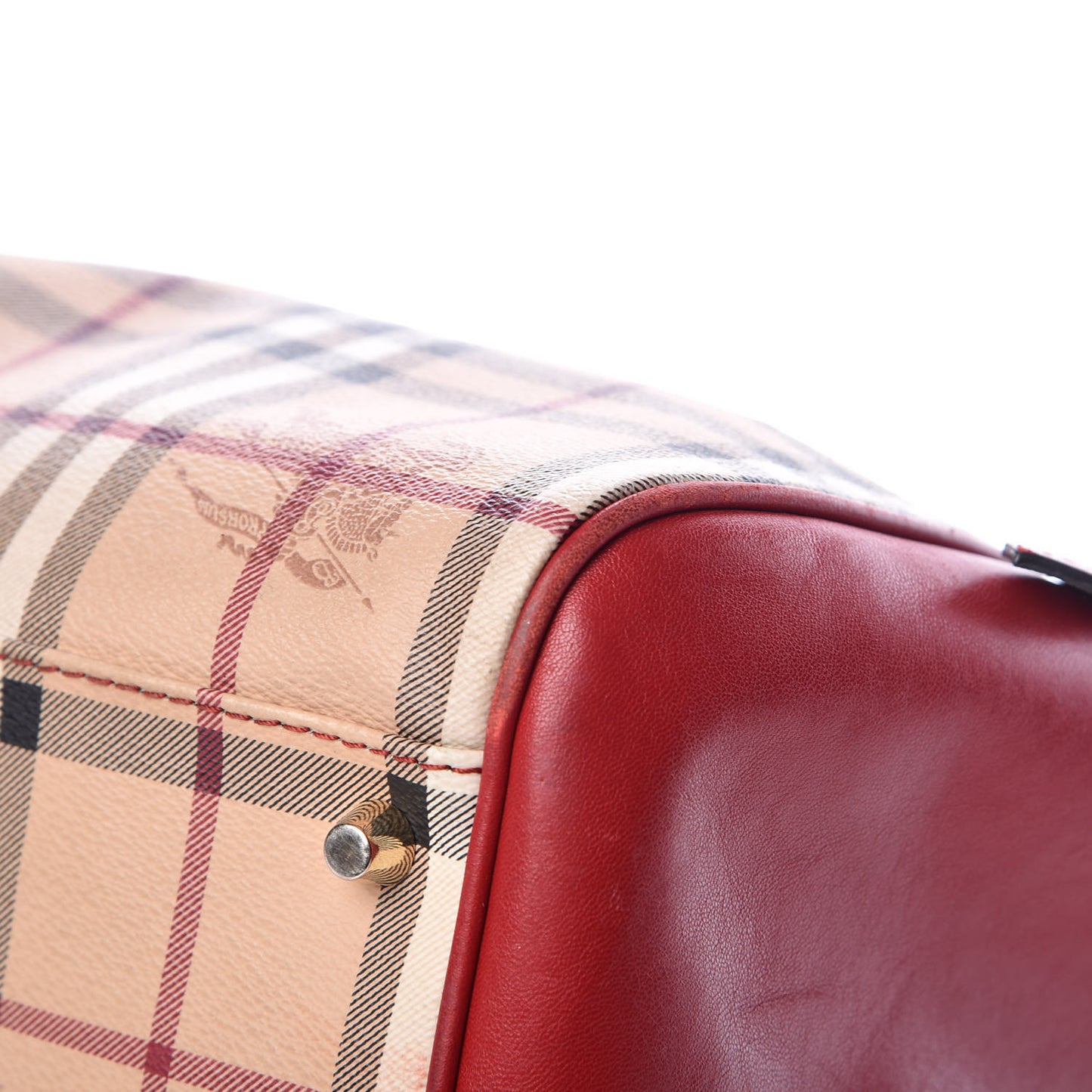 Haymarket Check Small Canterbury Tote Military Red