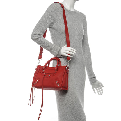 Balenciaga Vibrato Calfskin Classic Silver Hardware S City Rouge Cerise 2 of 7