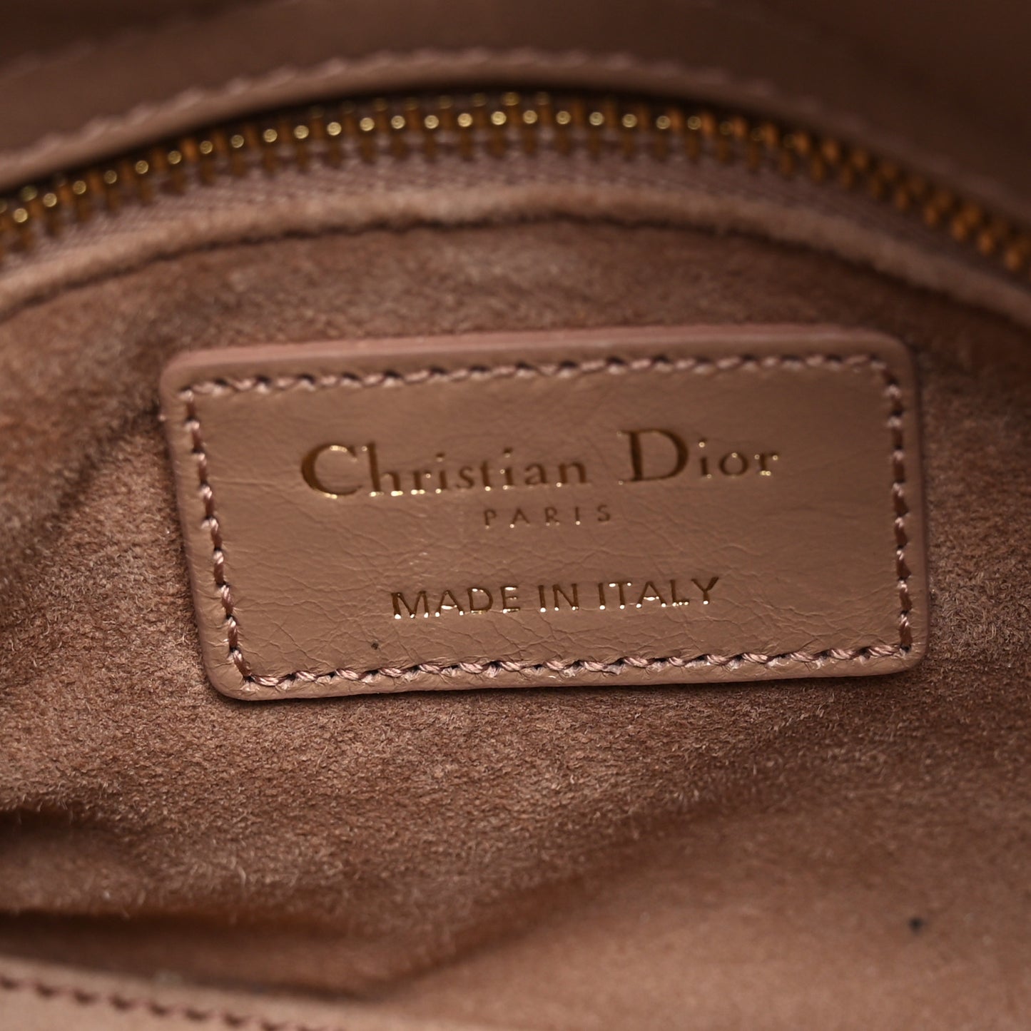 Lambskin Gathered Mini Lady Dior Fard