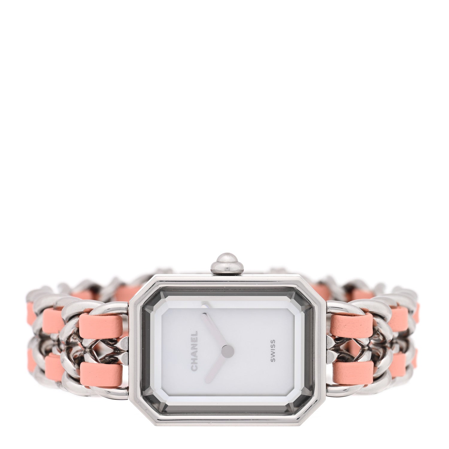 Chanel Stainless Steel Lambskin 20mm Chain Premiere Quartz Watch Pink 2 of 5