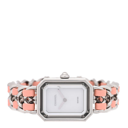 Chanel Stainless Steel Lambskin 20mm Chain Premiere Quartz Watch Pink 2 of 5