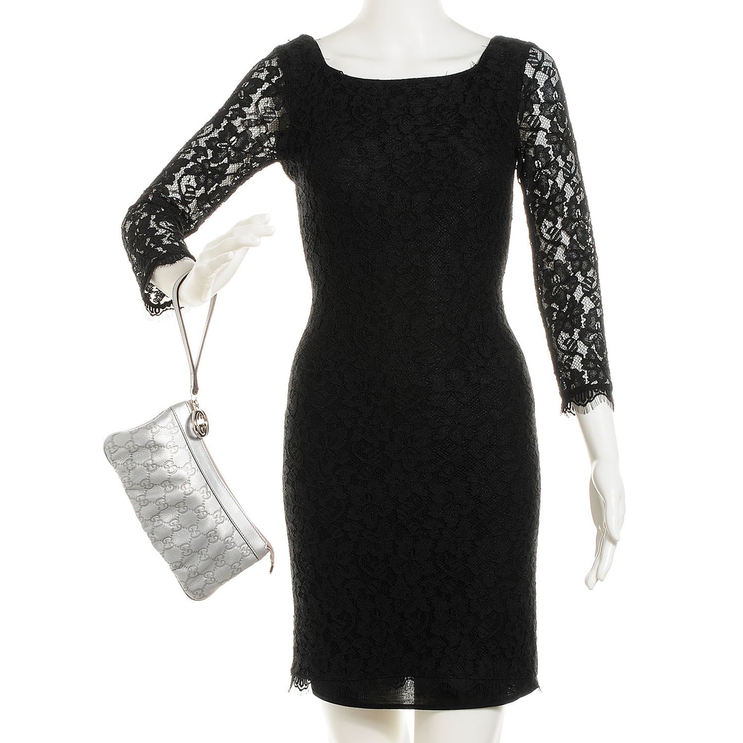 Guccissima New Britt Wristlet Silver