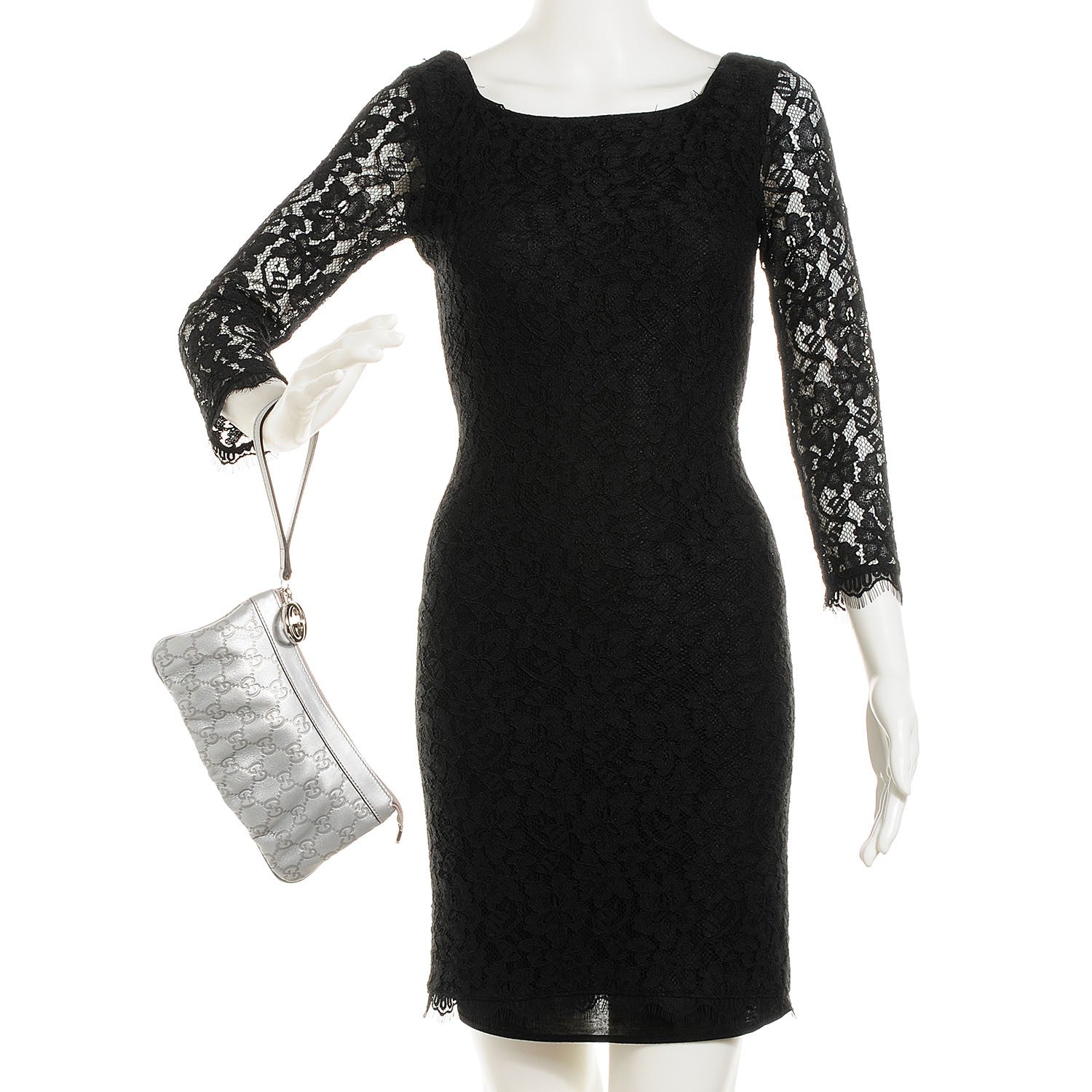 Gucci Guccissima New Britt Wristlet Silver 2 of 7