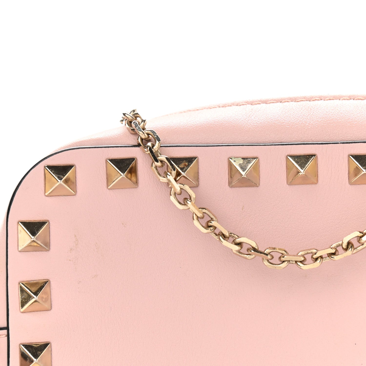Valentino Garavani Calfskin Small Rockstud Chain Camera Crossbody Bag Loto 8 of 10