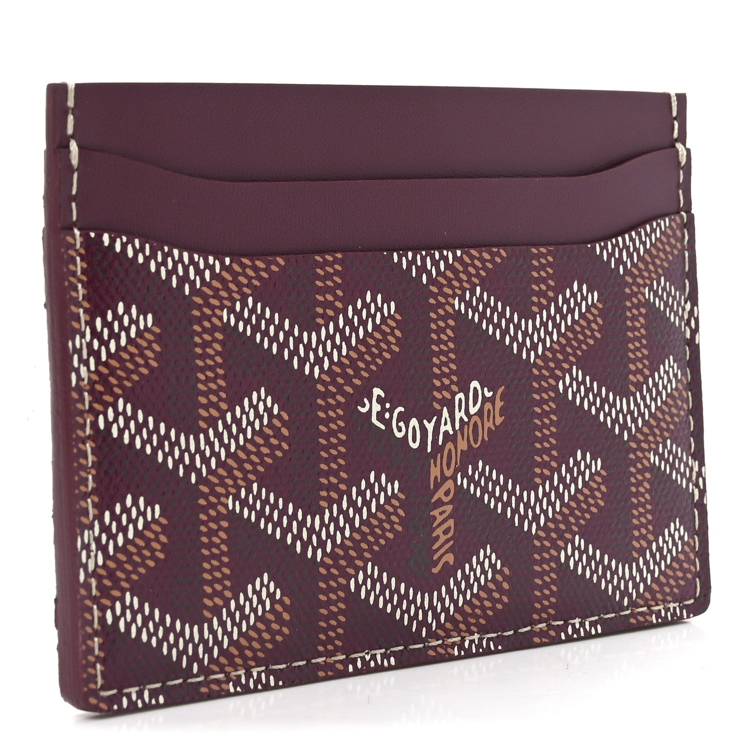 Goyard Goyardine Saint Sulpice Card Holder Bordeaux 3 of 7