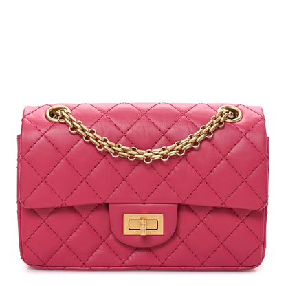 Chanel Aged Calfskin Quilted 2.55 Reissue Mini Flap Fuchsia 1 of 10