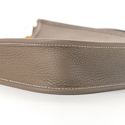 Hermes Taurillon Clemence Amazone Evelyne TPM Etoupe Bleu Indigo 9 of 12