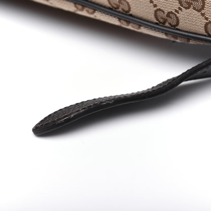 Gucci Monogram Dollar Calfskin O Drawstring Backpack Beige Ebony Testa di Moro Dark Chocolate 17 of 18