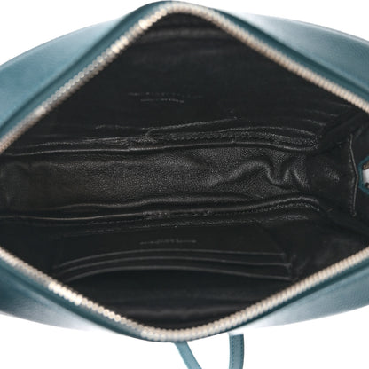 Saint Laurent Grain De Poudre Matelasse Monogram Mini Lou Camera Bag Petrol Green 5 of 9