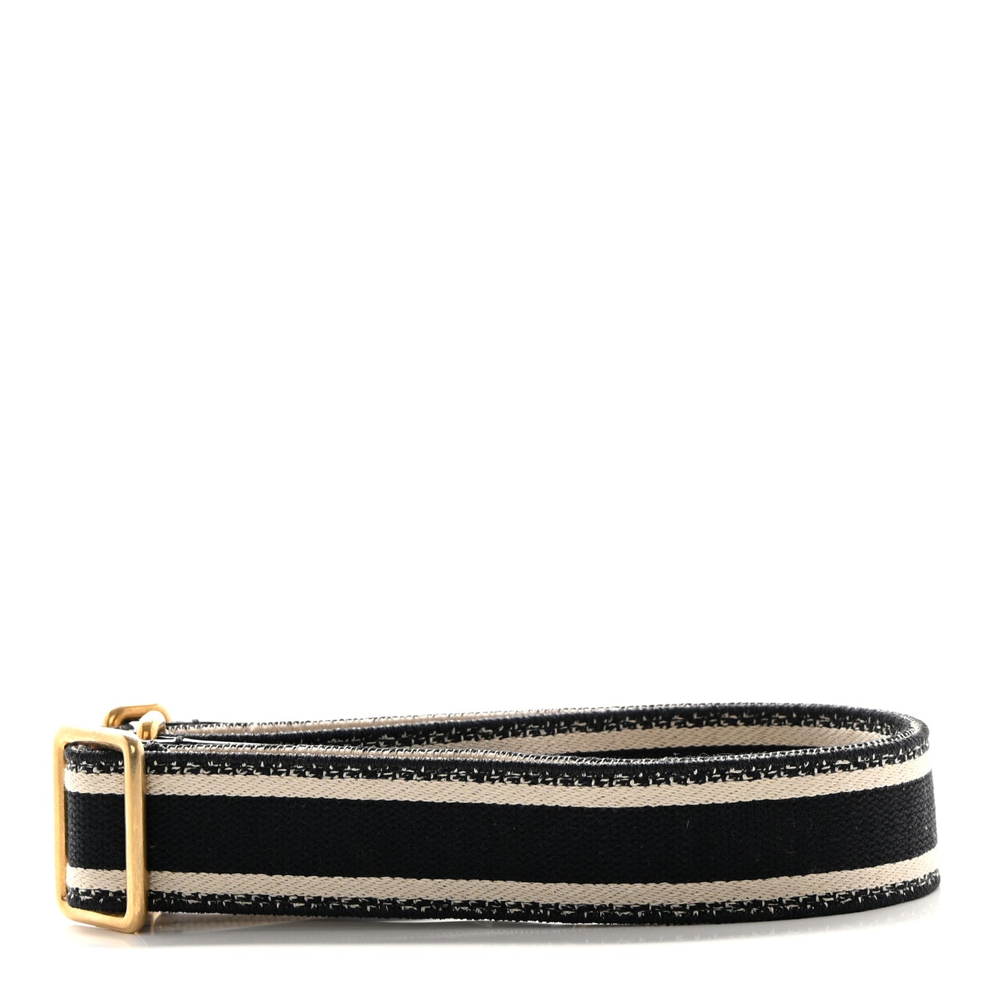 Canvas Embroidered Shoulder Strap Black