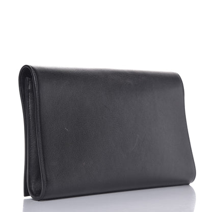 Saint Laurent Calfskin Monogram Large Belle De Jour Clutch Black 3 of 10