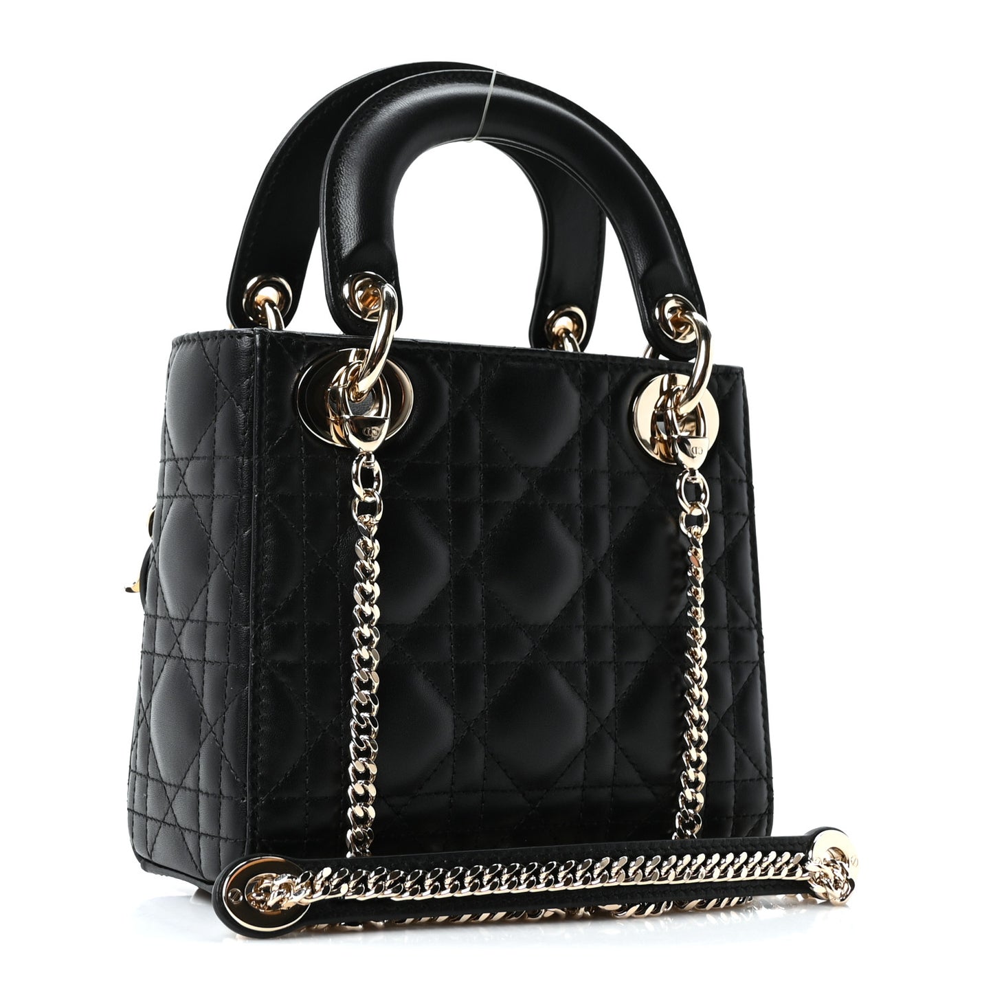 Lambskin Cannage Mini Lady Dior Black
