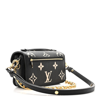 Louis Vuitton Empreinte Monogram Giant Pochette Metis East West Black Beige 3 of 12