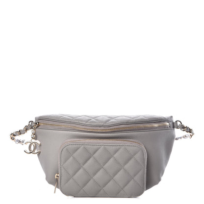 Chanel Caviar Quilted Business Affinity Waist Bag Grey 1 of 8