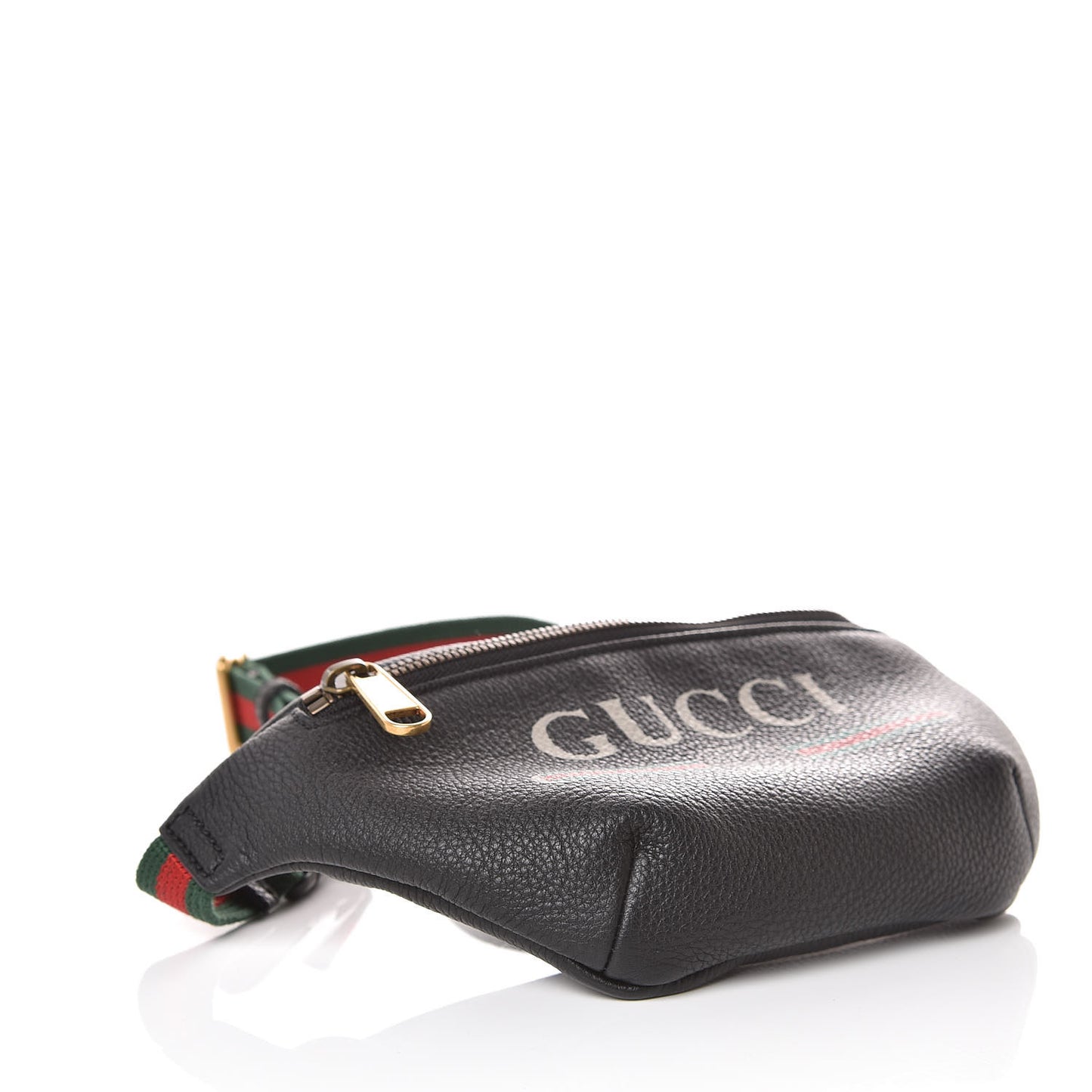 Grained Calfskin Small Logo Belt Bag Black