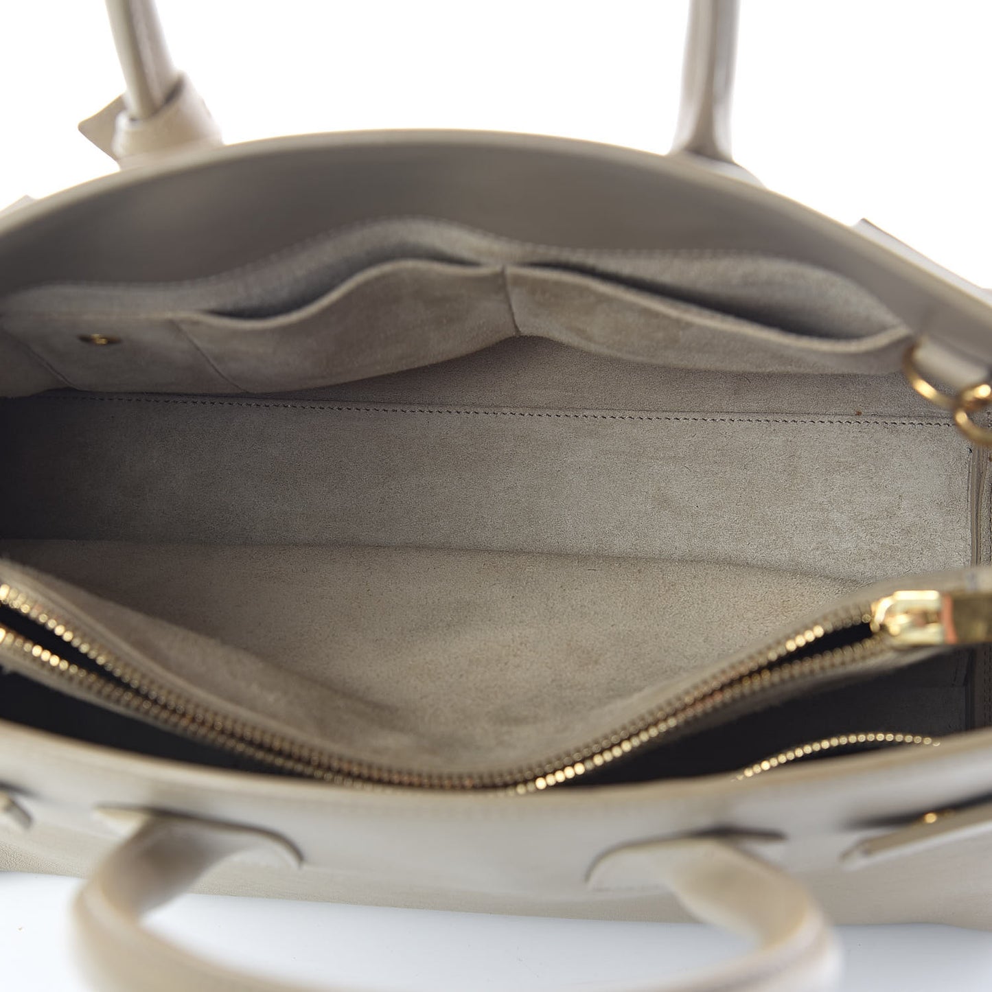Grained Calfskin Small Sac De Jour Dark Beige