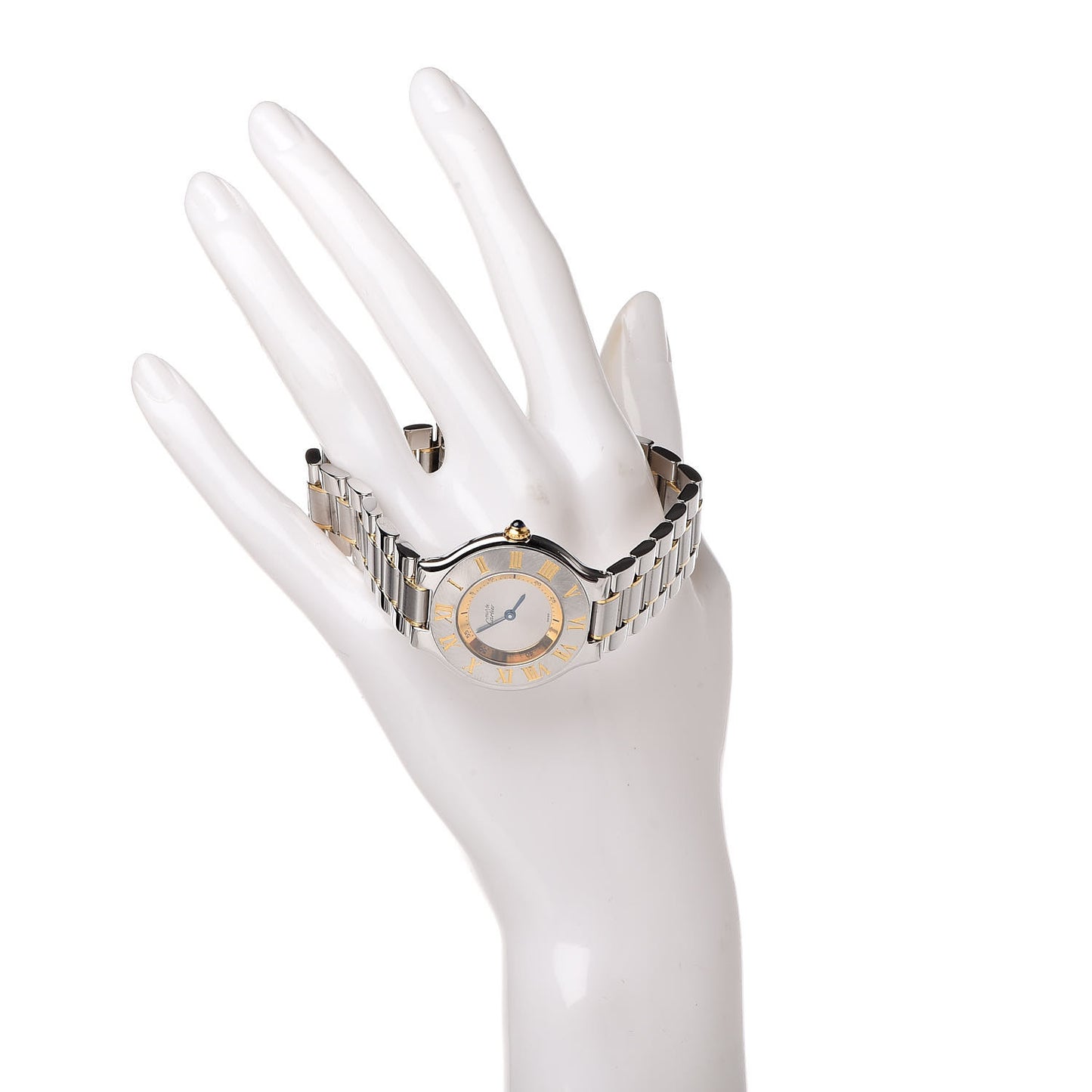 Stainless Steel 18K Yellow Gold 31mm Must De 21 Quartz Watch