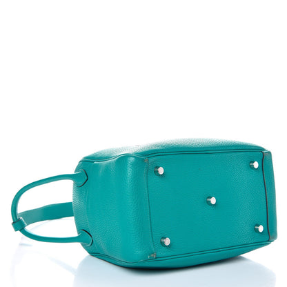 Hermes Taurillon Clemence Lindy 26 Bleu Paon 4 of 11