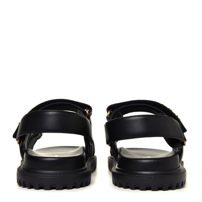 Christian Dior Lambskin Dioract 10mm Sandals 38.5 Black 9 of 12
