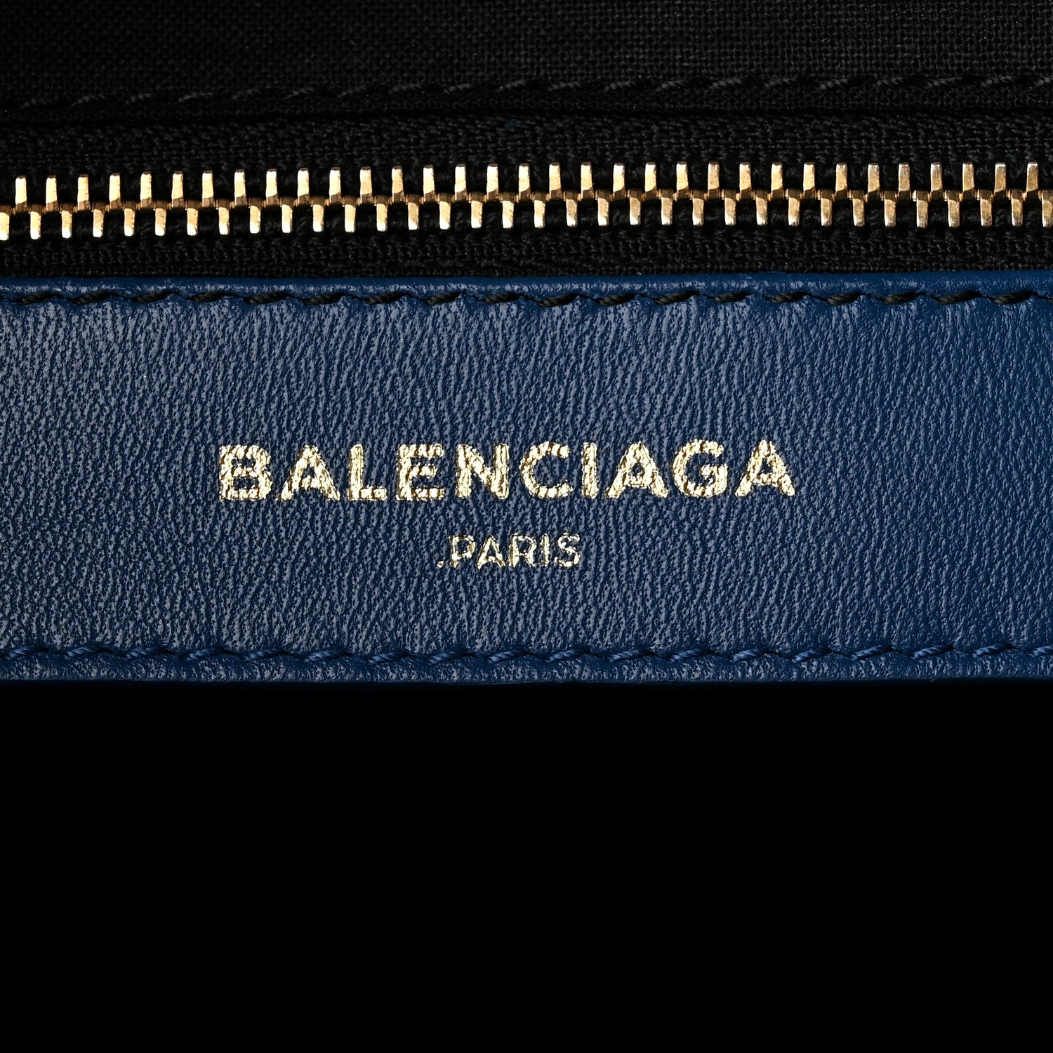 Balenciaga Calfskin Crocodile Embossed Classic Silver Hardware City Bleu Marine 7 of 12