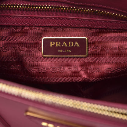 Prada Saffiano Mini Galleria Double Zip Tote Peonia 6 of 12